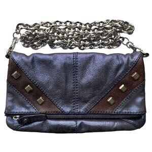 Corso Como Purple/Blue Metallic Leather Bag